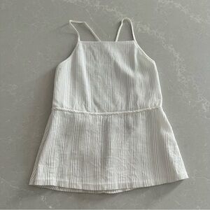 THEORY silk white halter neck tank top, size S